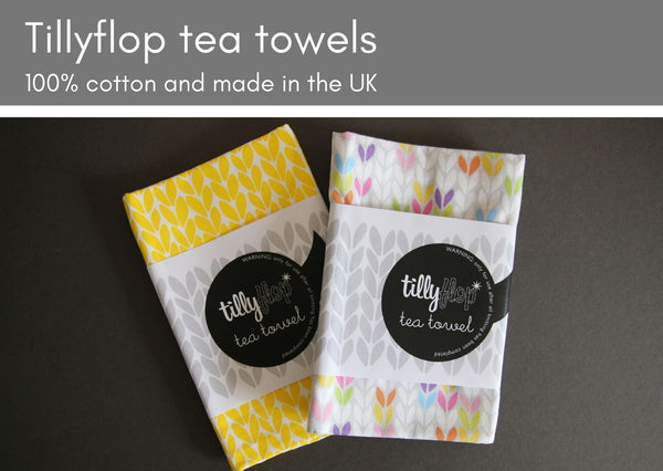 Tillyflop cards and tea towels - Provenance Craft Co