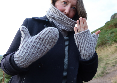 Faern DK Cowl and Mittens crochet patterns