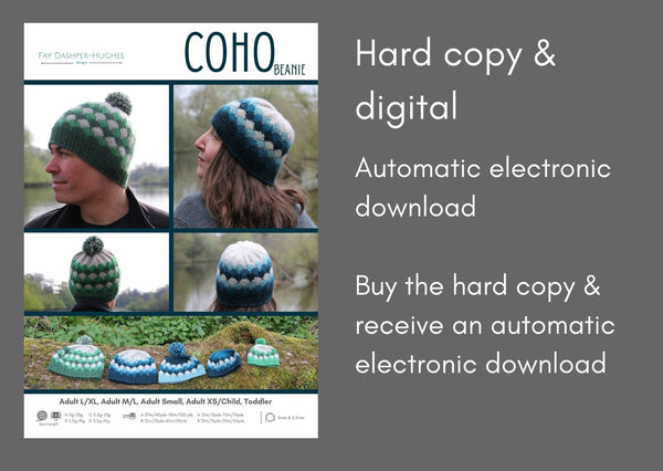 Coho Beanie sportweight knitting pattern - digital or hardcopy - Provenance Craft Co