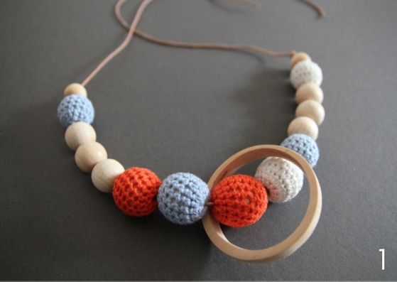 Hand-crocheted necklaces - made in Sweden using organic cotton - Provenance Craft Co