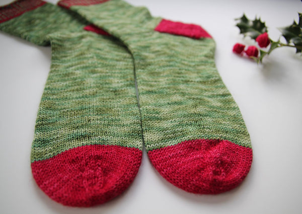 Festive Feet sock knitting pattern - digital or hard copy - Provenance Craft Co