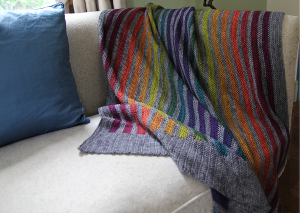 Stormy Rainbow Blanket crochet pattern - digital or hard copy