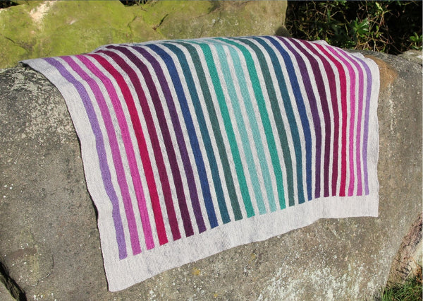 Scottish Rainbow Blanket knitting pattern - digital or hard copy