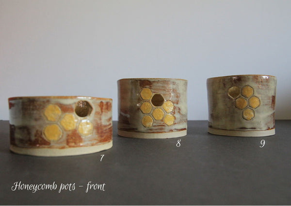 Honeycomb dishes, pots & pincushions - MADE BY ME Ceramic dishes - Provenance Craft Co