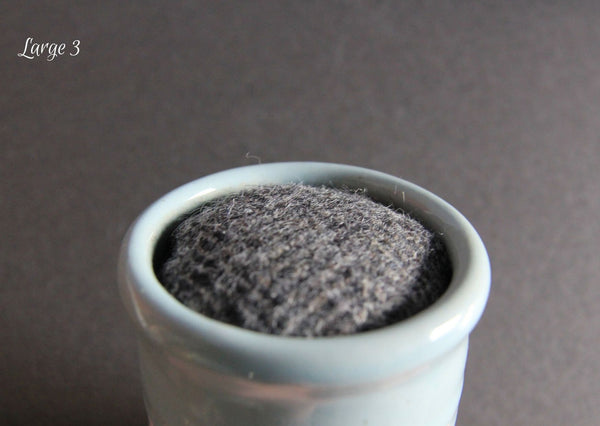 Ceramic & tweed pin cusions - Made in UK - Provenance Craft Co