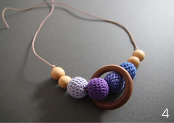 Hand-crocheted necklaces - made in Sweden using organic cotton - Provenance Craft Co