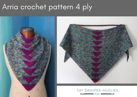 Arria crochet pattern 4 ply - digital or hard copy - Provenance Craft Co