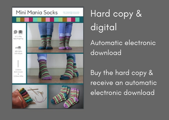 Mini Mania sock knitting pattern - digital or hard copy - Provenance Craft Co