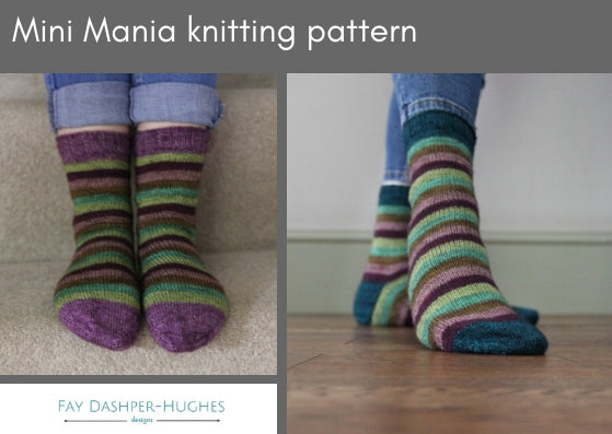 Mini Mania sock knitting pattern - digital or hard copy - Provenance Craft Co