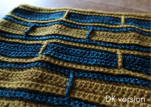 Tenement Cowl crochet pattern 4ply or DK