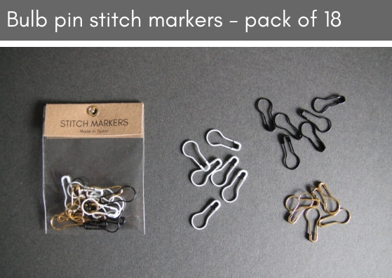 Bulb pin stitch markers - pack of 18 - Provenance Craft Co