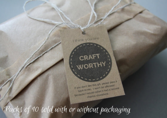 Worthy gift tags - pack of 10 - Provenance Craft Co